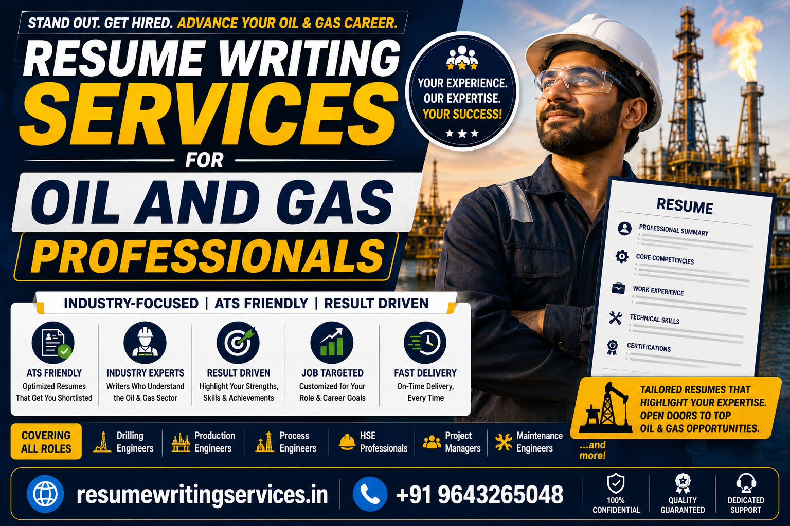 Oil and Gas Resume Writing Services in india