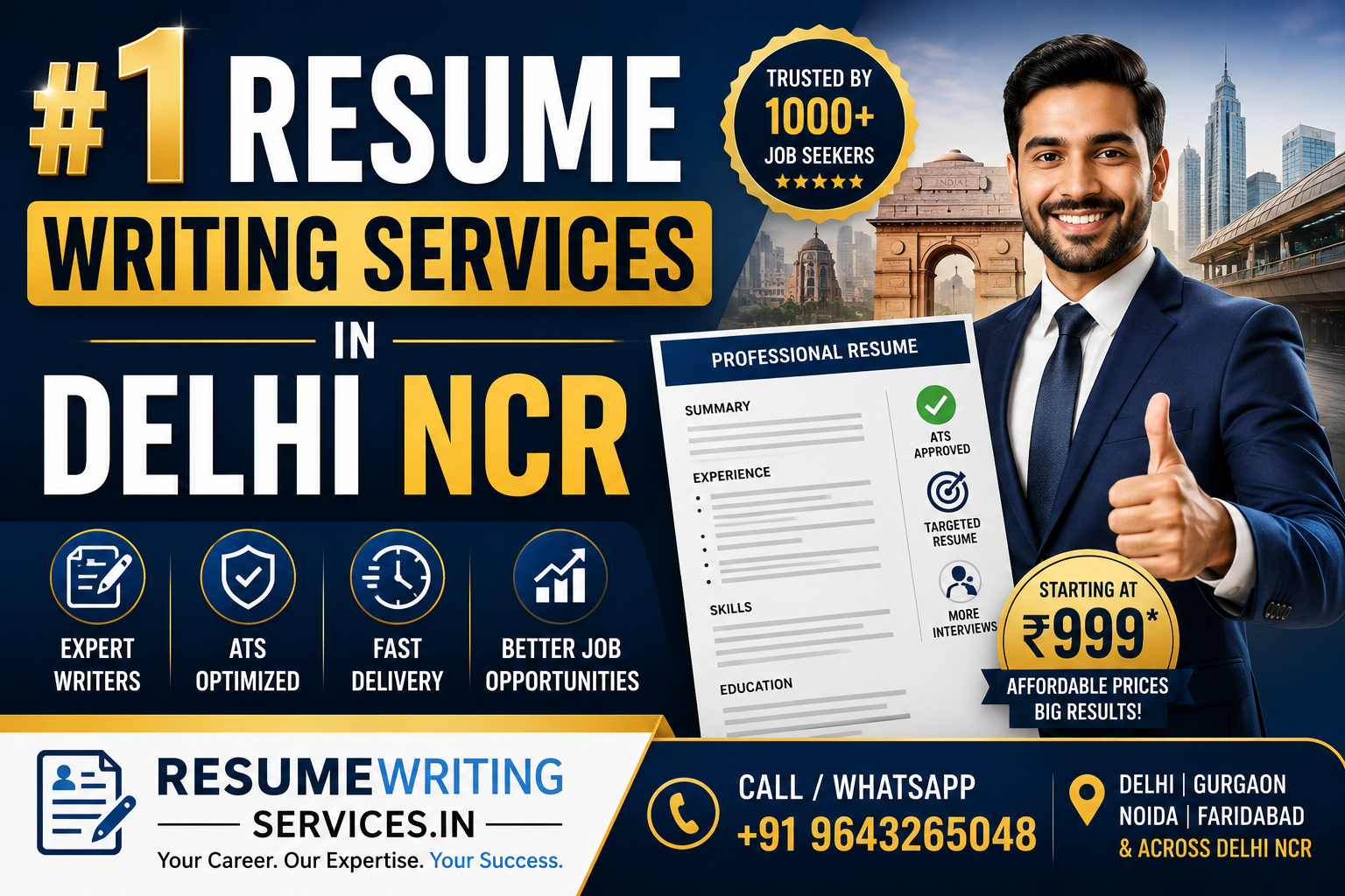 No.1 Resume Writing Services in Delhi NCR | ATS Resume Services