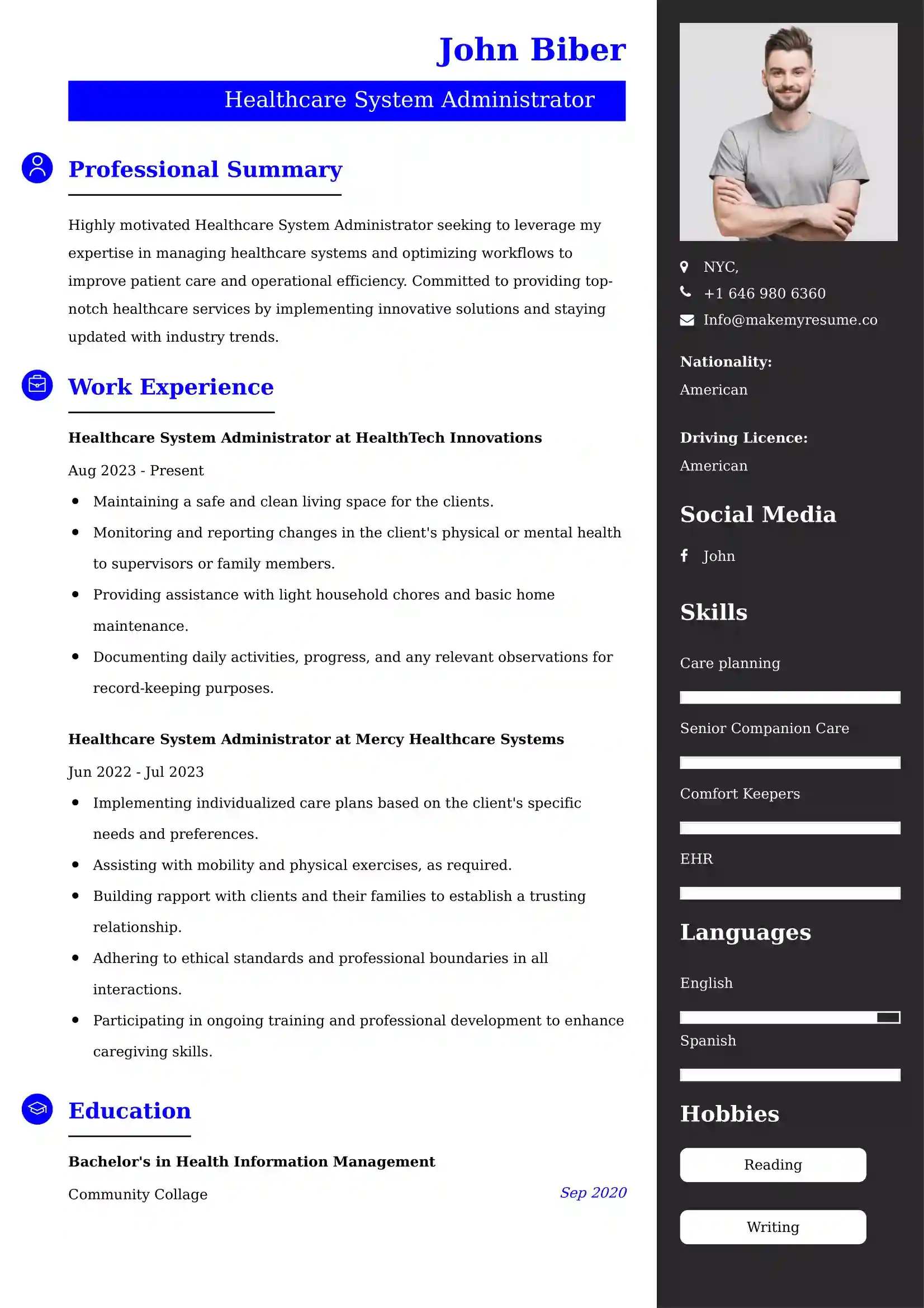 Healthcare and Support Resume Examples & Writing Guides